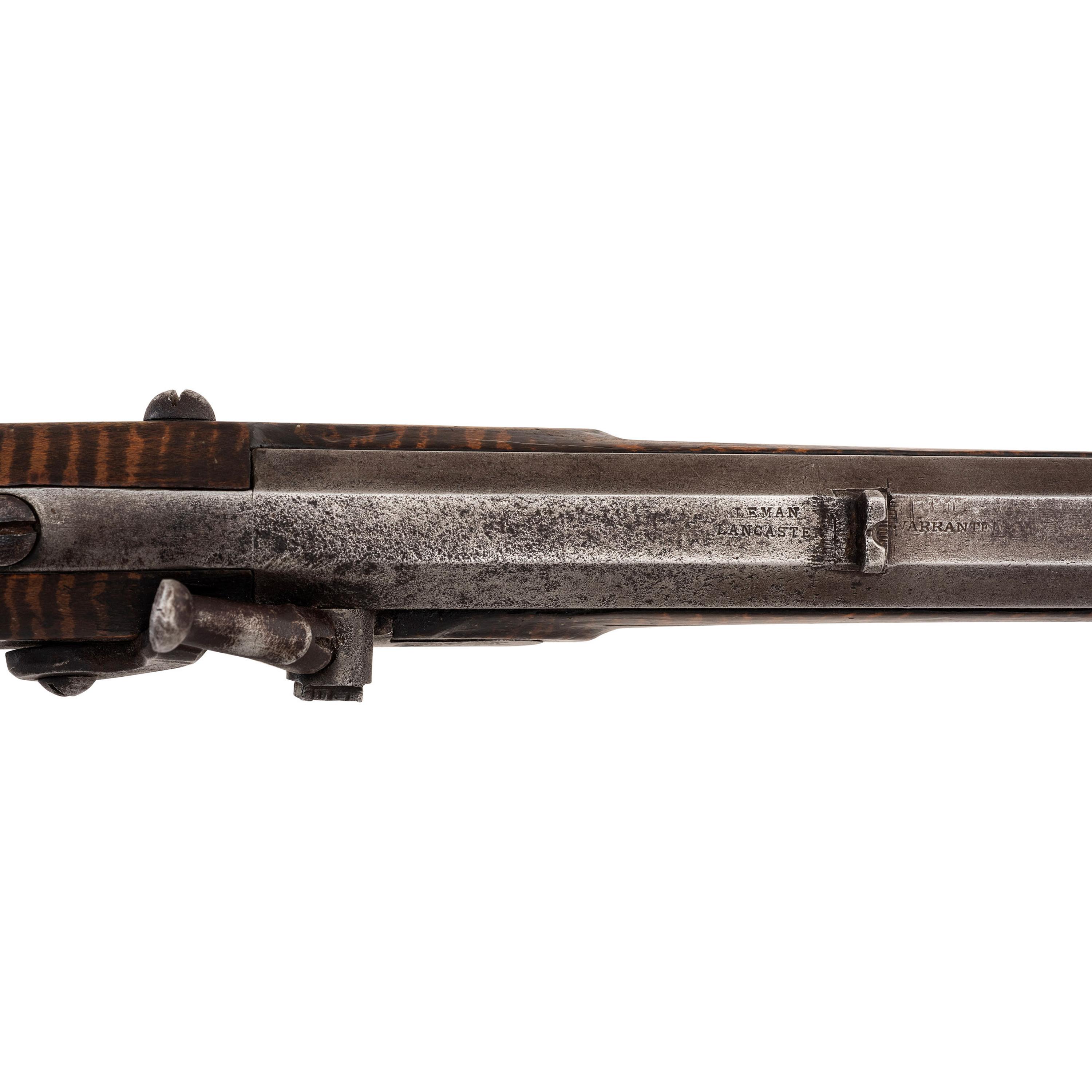Shortened and Native Decorated Leman Percussion Trade Rifle