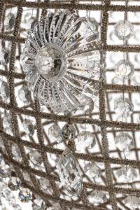 A Beaded and Cut Glass Montgolfier Chandelier