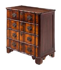 A Dutch Walnut Serpentine-Front Chest of Drawers