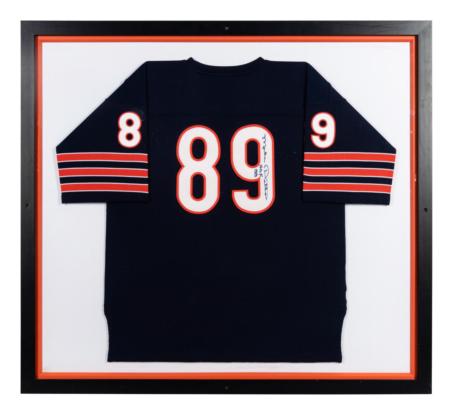A Mike Ditka Chicago Bears Ceremonial Football Jersey Presentation Formerly Displayed at Mike Ditka's Restaurant,