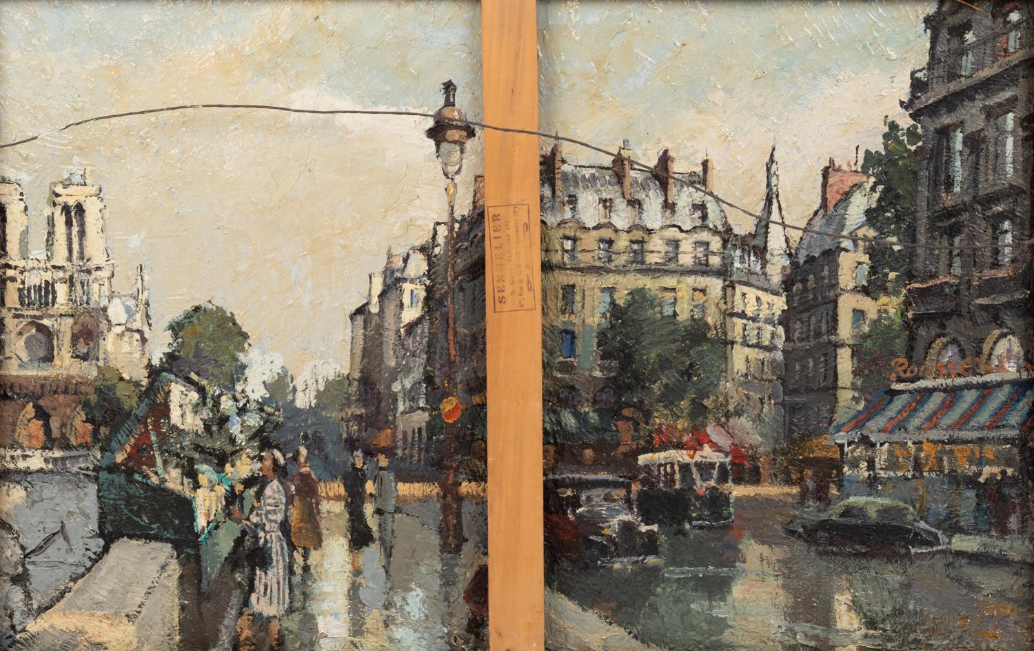Parisian Boulevard (a double-sided painting)