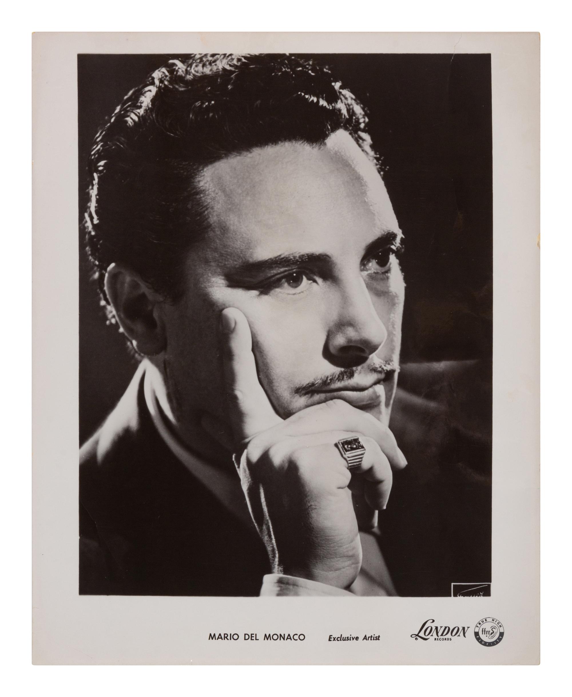 [20TH-CENTURY OPERA SINGERS]. A group of 6 photographs of opera singers from the 1950s-1960s, most signed, comprising images of: