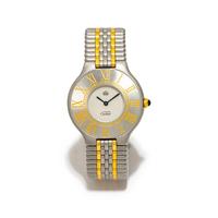 CARTIER, STAINLESS STEEL AND YELLOW GOLD 'MUST DE CARTIER 21' WATCH