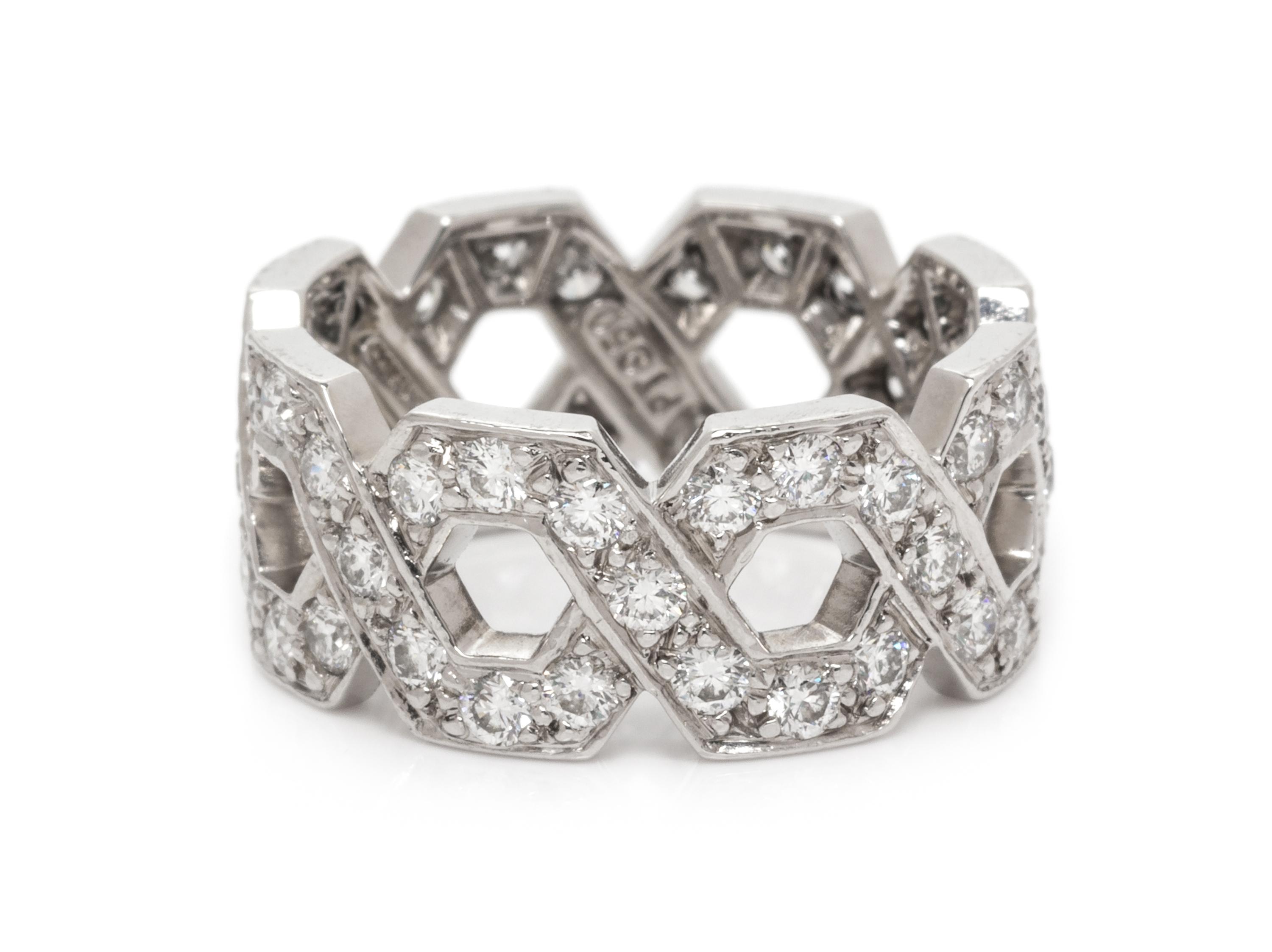 A Platinum and Diamond 'X' Eternity Band, Tiffany & Co., 4.50 dwts.