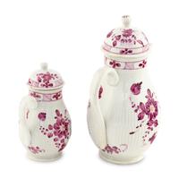 A Continental Porcelain Coffee Pot and Milk Jug