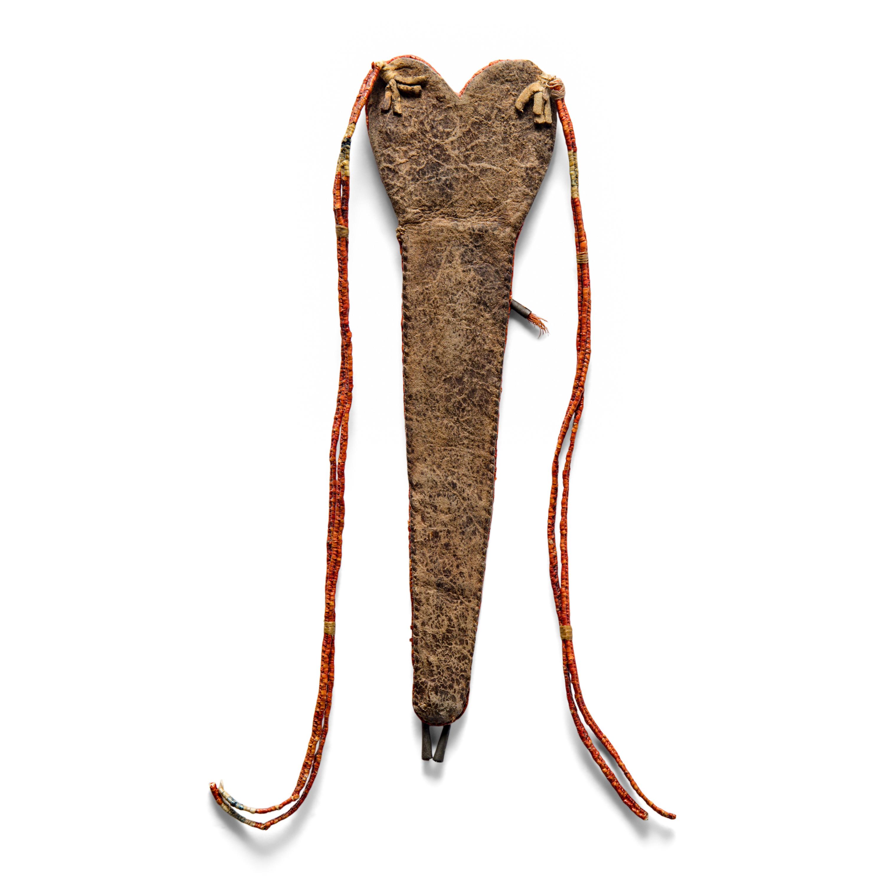 Great Lakes Black-Tanned Quilled Knife Sheath