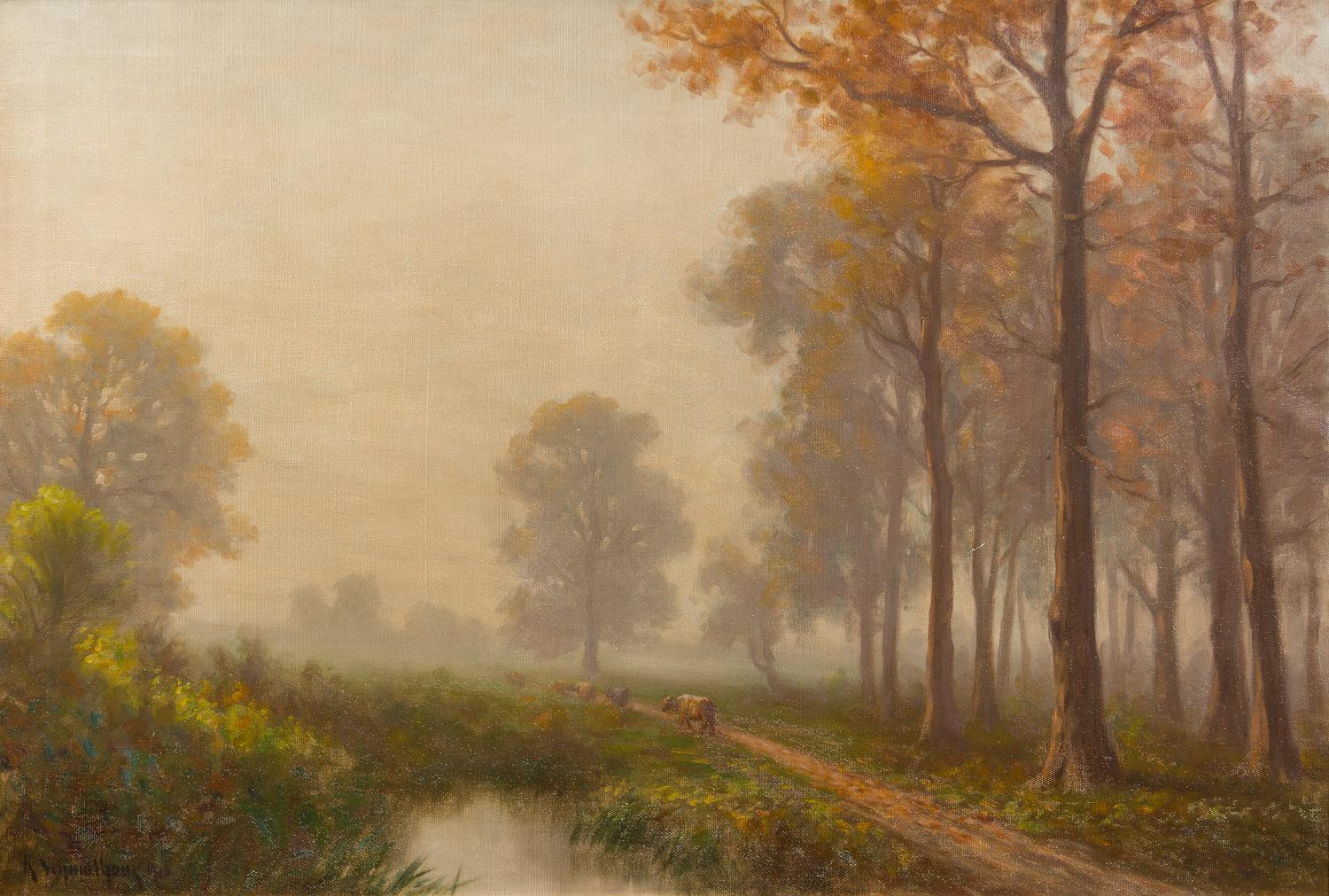 Karl Schmalhaus, (American, 20th century), A Misty Morning