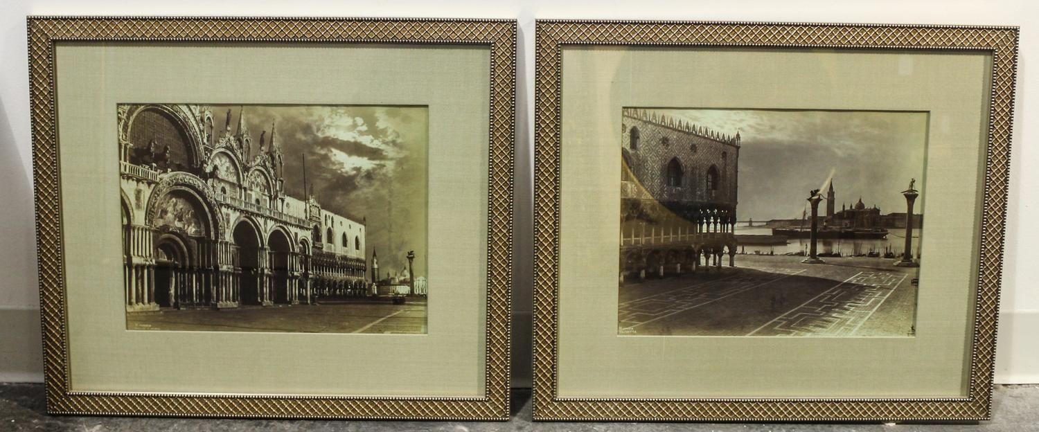 Artist Unknown, (20th century), A pair of decorative tourist photos of Venice