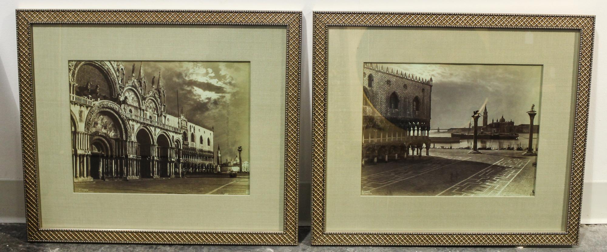 Artist Unknown, (20th century), A pair of decorative tourist photos of Venice