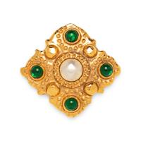 Chanel, Square Inlaid Brooch