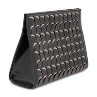 Alaïa, Black Laser-Cut Leather Clutch