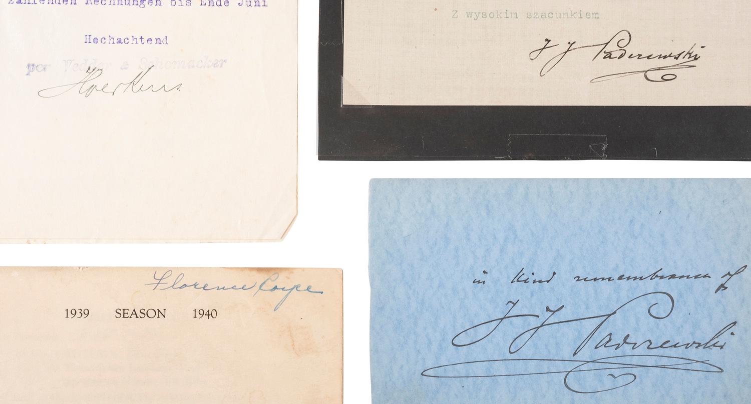 [MUSICIANS]. Autograph collection featuring musicians and composers.