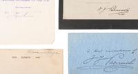 [MUSICIANS]. Autograph collection featuring musicians and composers.