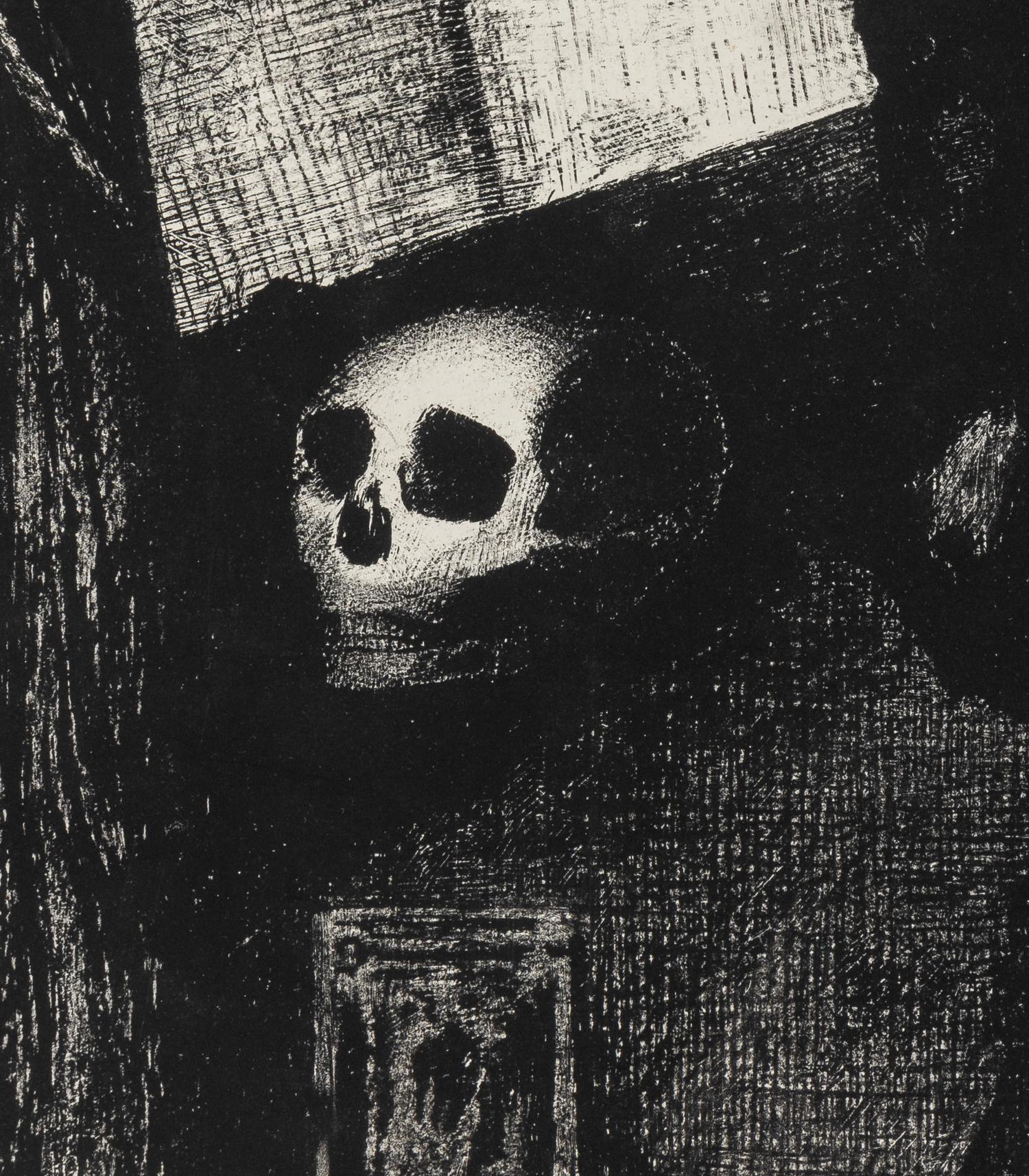 Through an Opening in the Wall, a Skull Appeared ( Plate 1 from Edmond Picard’s Le Jure ), 1887