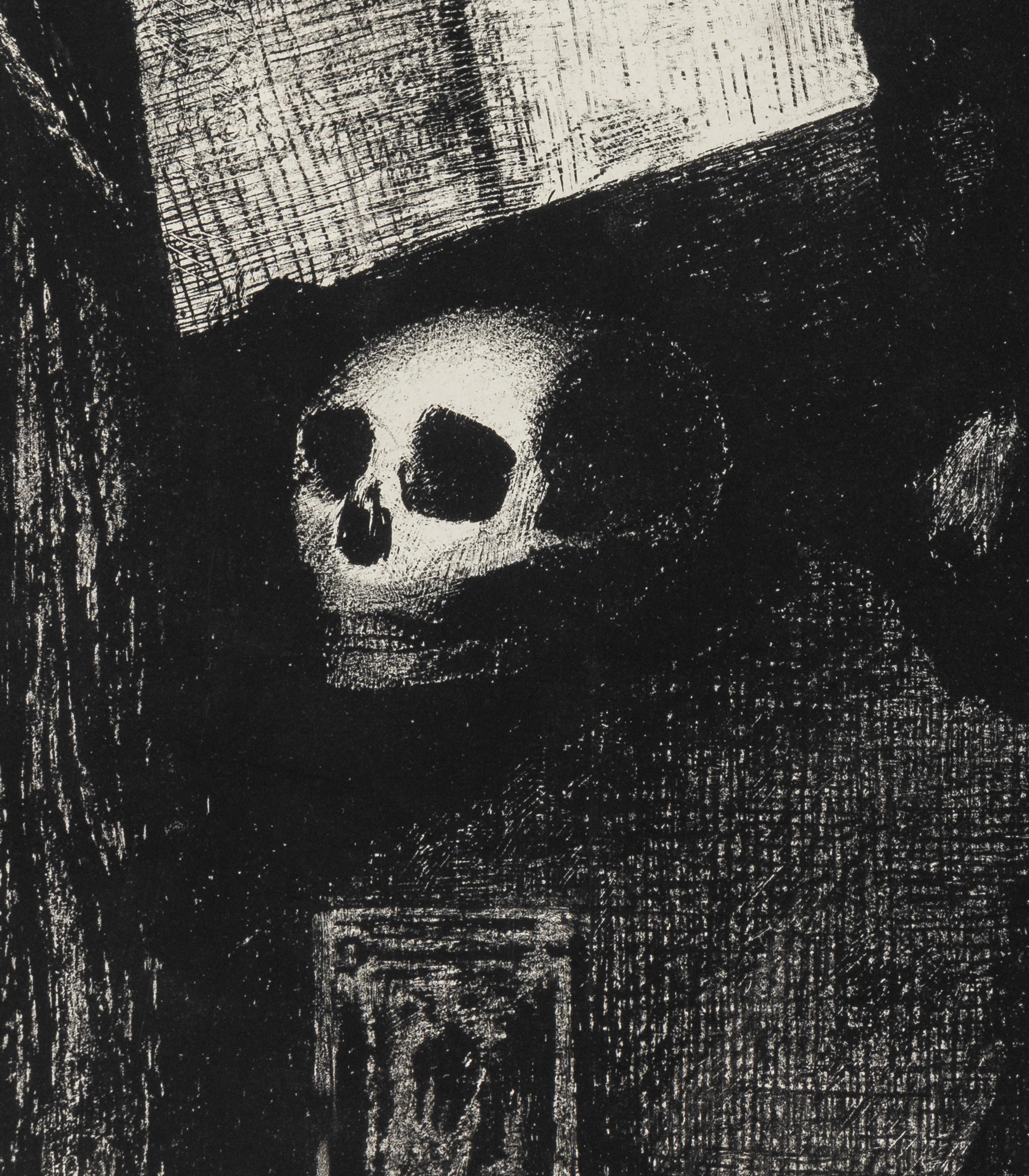 Through an Opening in the Wall, a Skull Appeared ( Plate 1 from Edmond Picard’s Le Jure ), 1887
