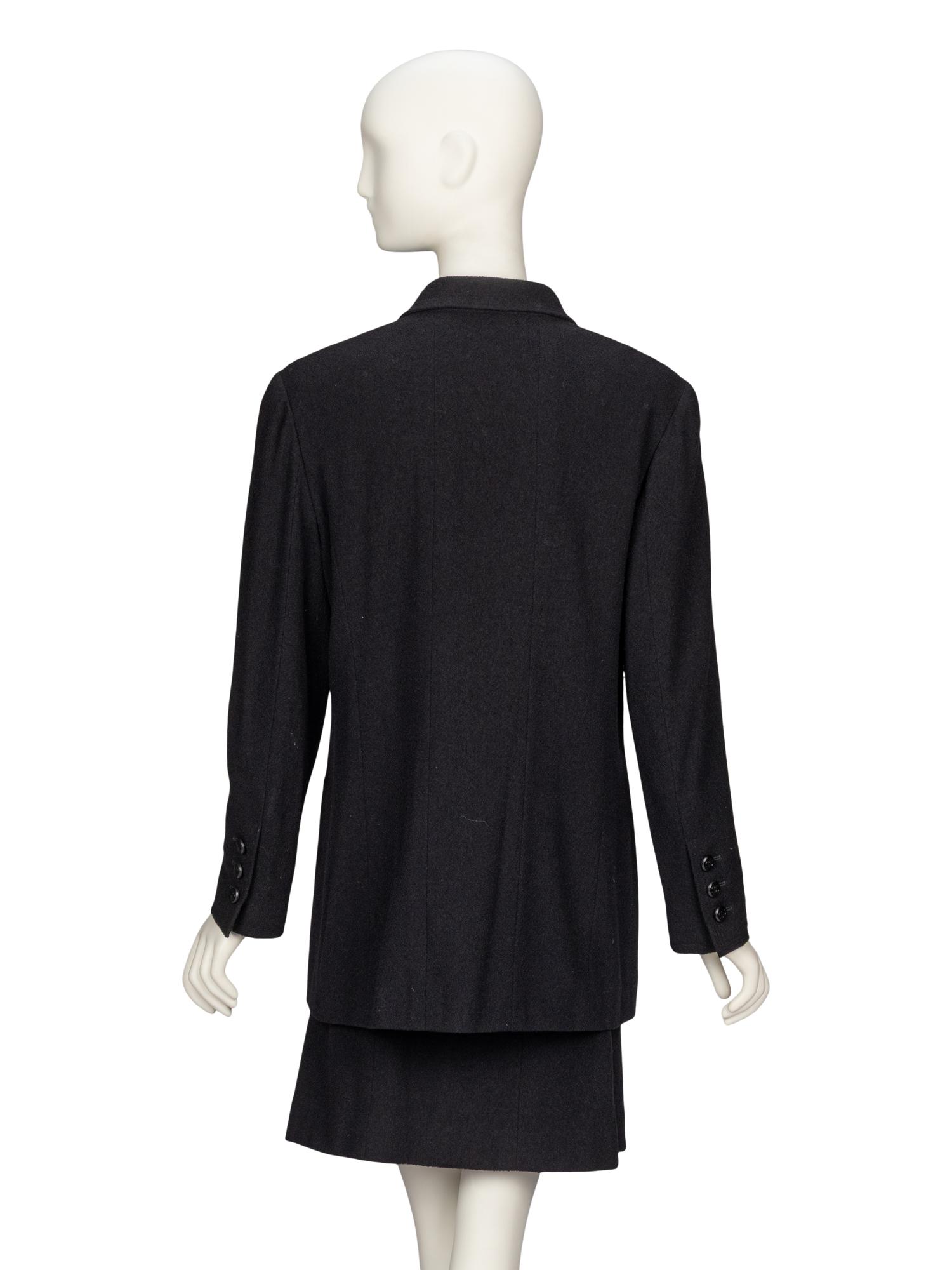 Chanel, Black Wool Skirt Suit