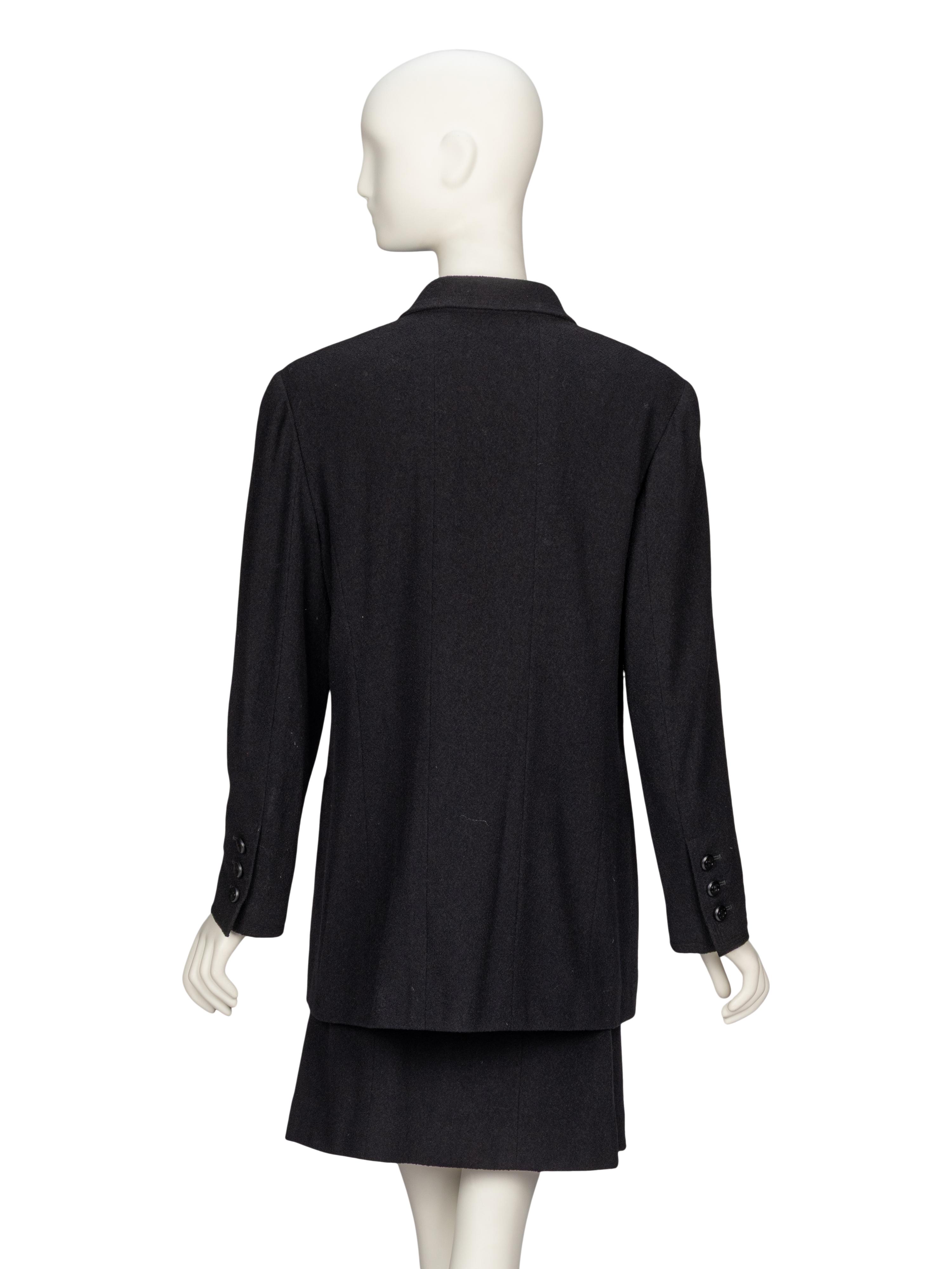Chanel, Black Wool Skirt Suit