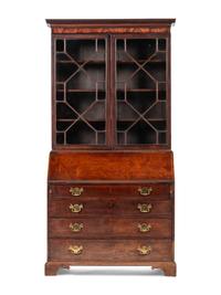 A George III Mahogany Bureau Bookcase