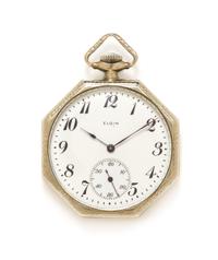 A Gold Filled Open Face Pocket Watch, Elgin, Circa 1913, 38.90 dwts.
