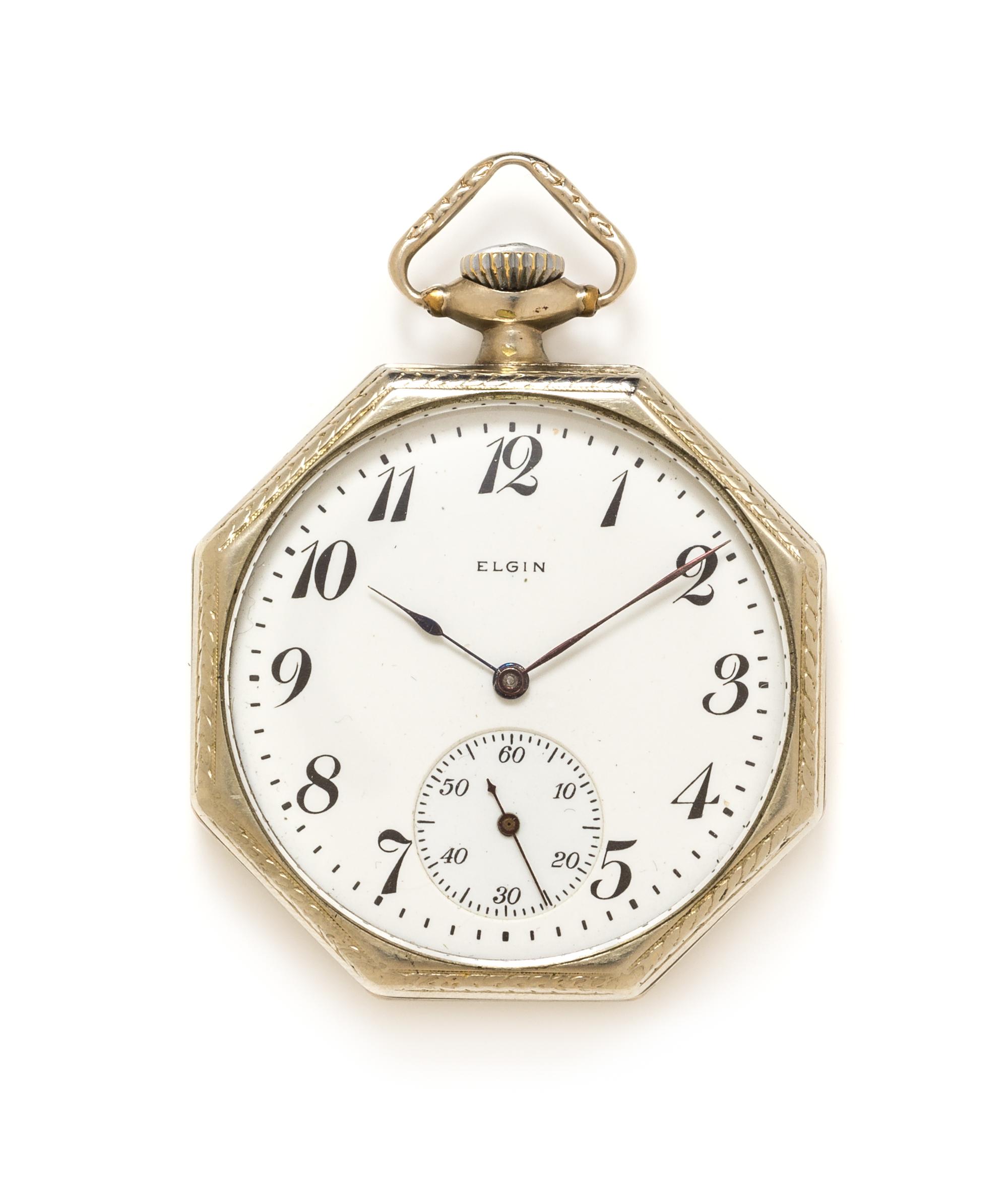 A Gold Filled Open Face Pocket Watch, Elgin, Circa 1913, 38.90 dwts.