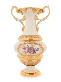 A Meissen Parcel-Gilt Porcelain Vase