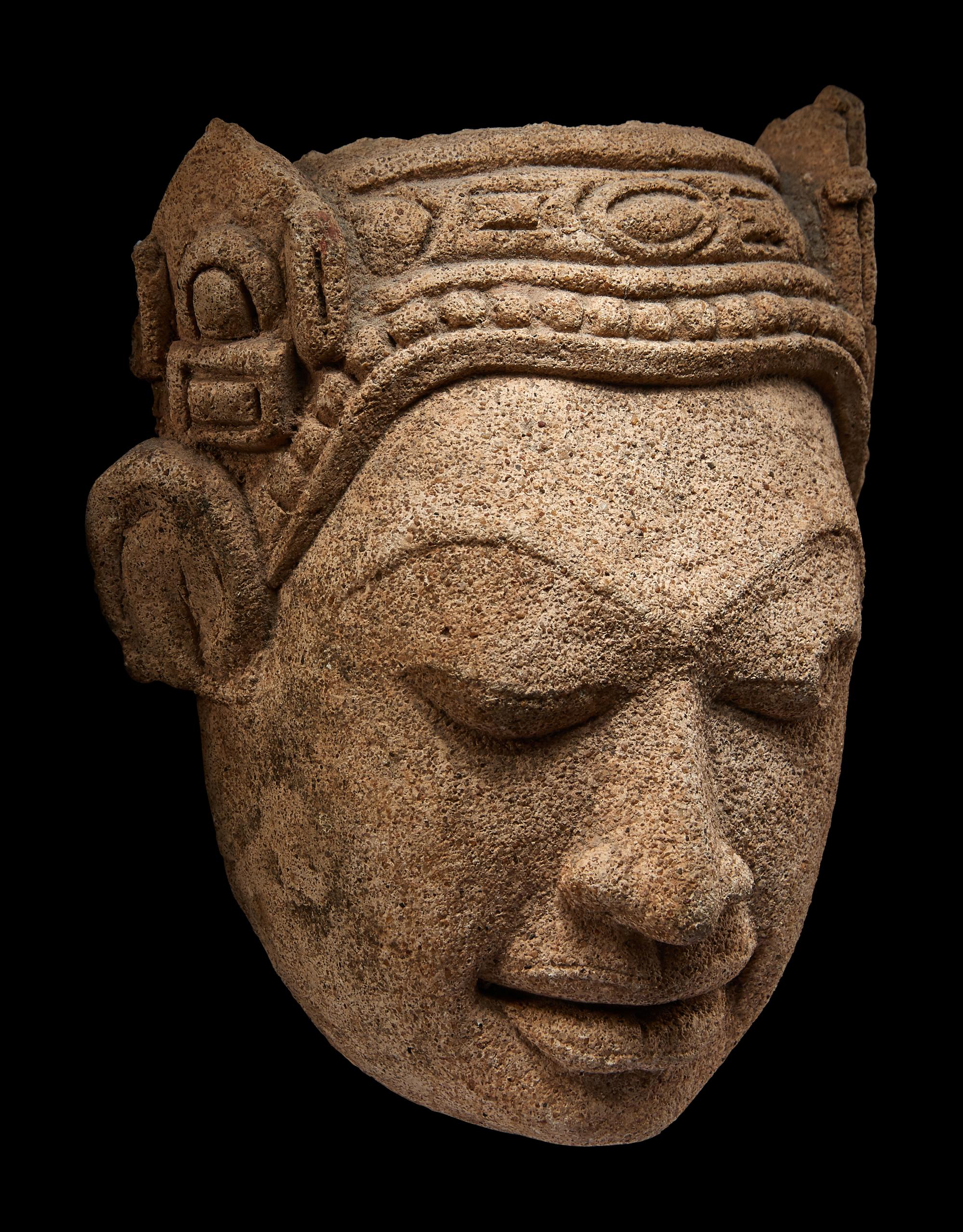 A Indian Stone Head