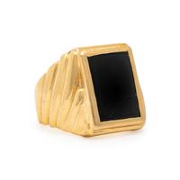 Yellow Gold and Onyx Ring