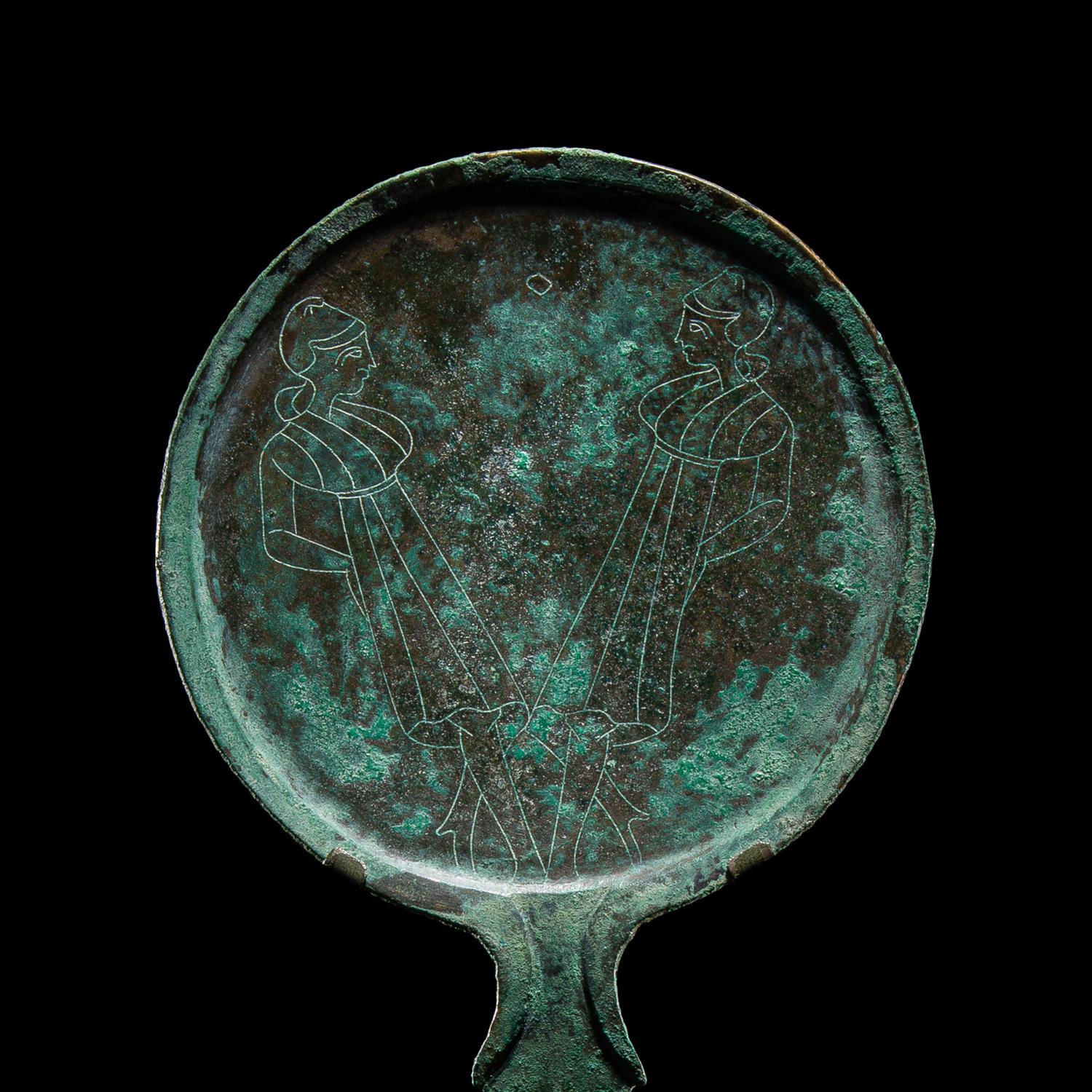 An Etruscan Bronze Mirror