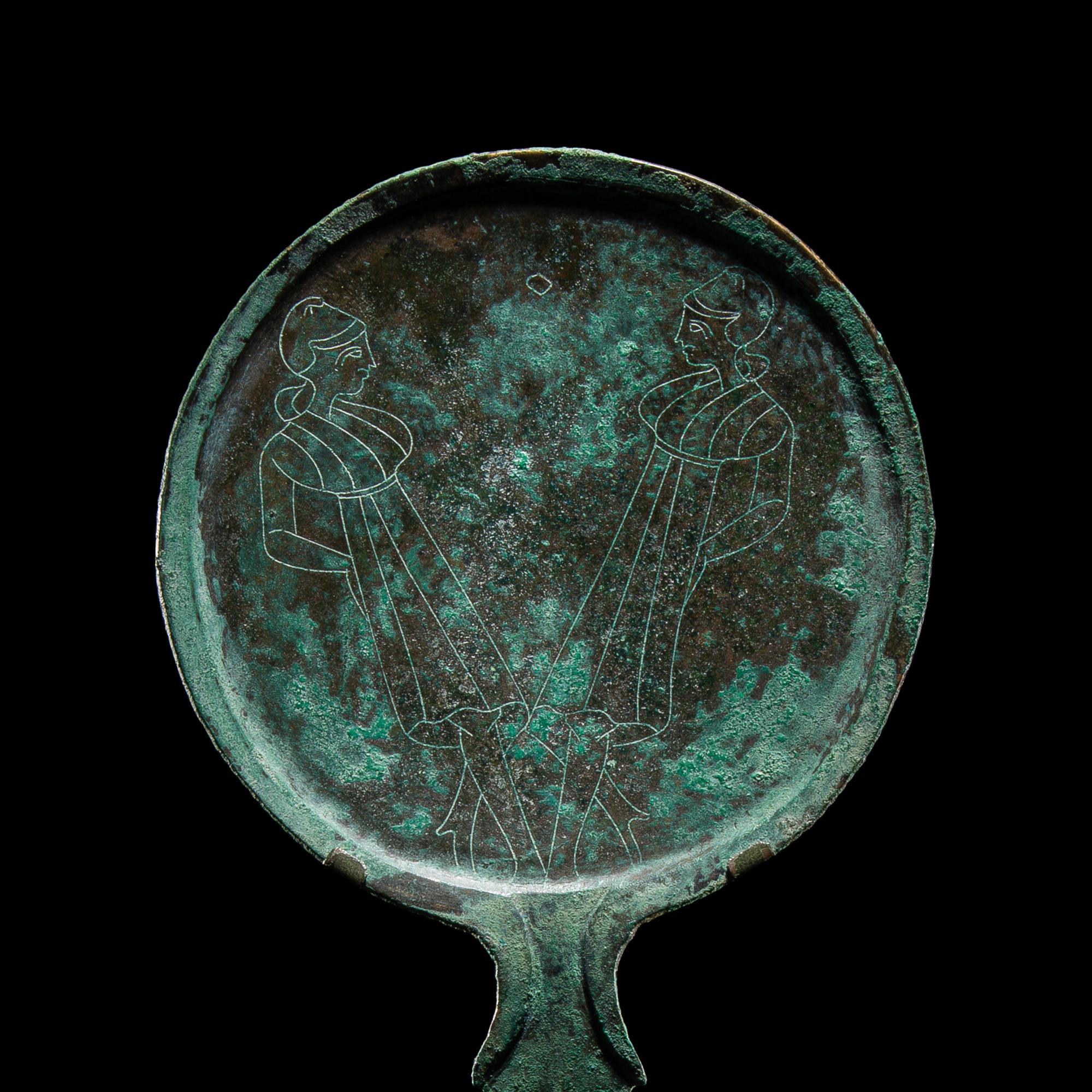 An Etruscan Bronze Mirror