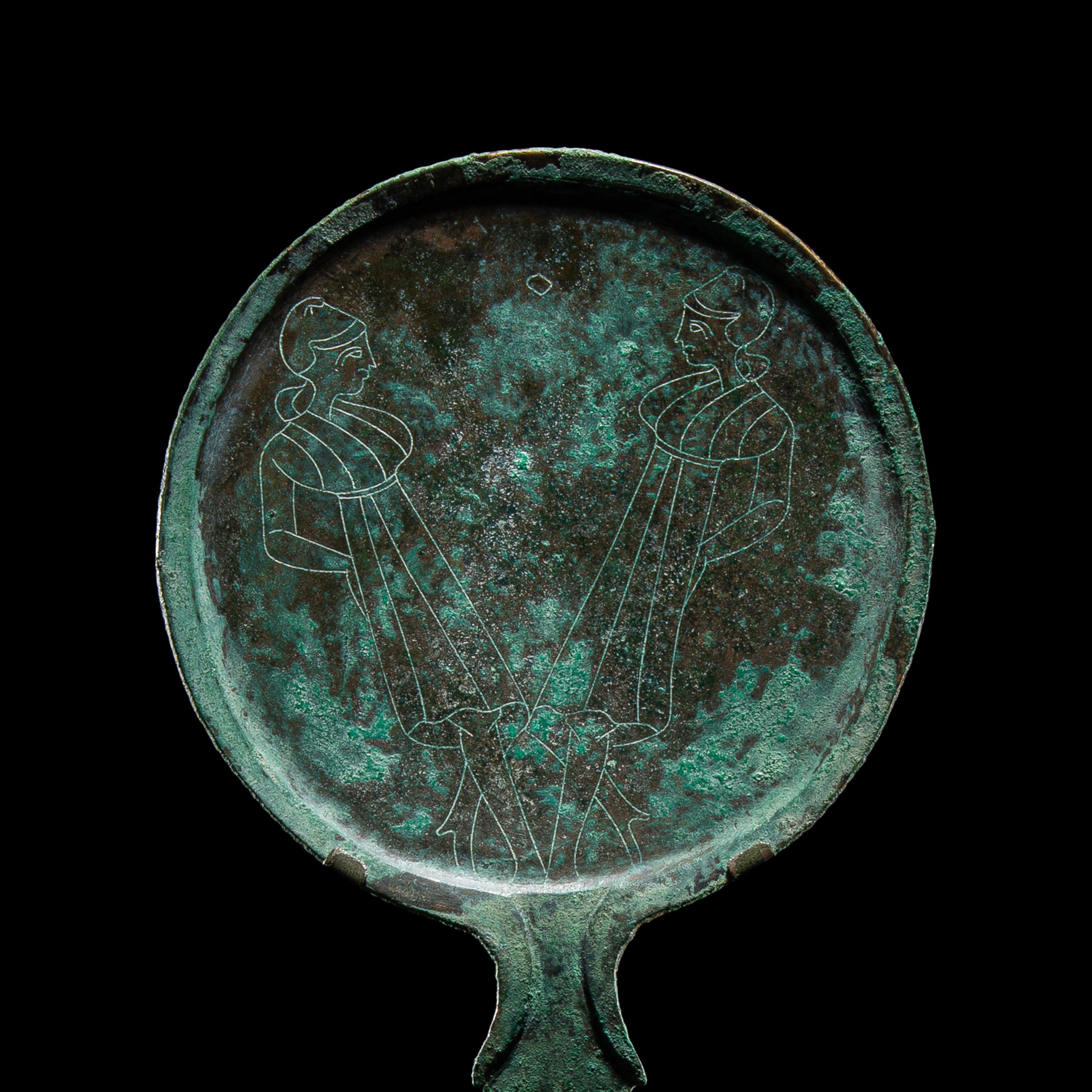 An Etruscan Bronze Mirror