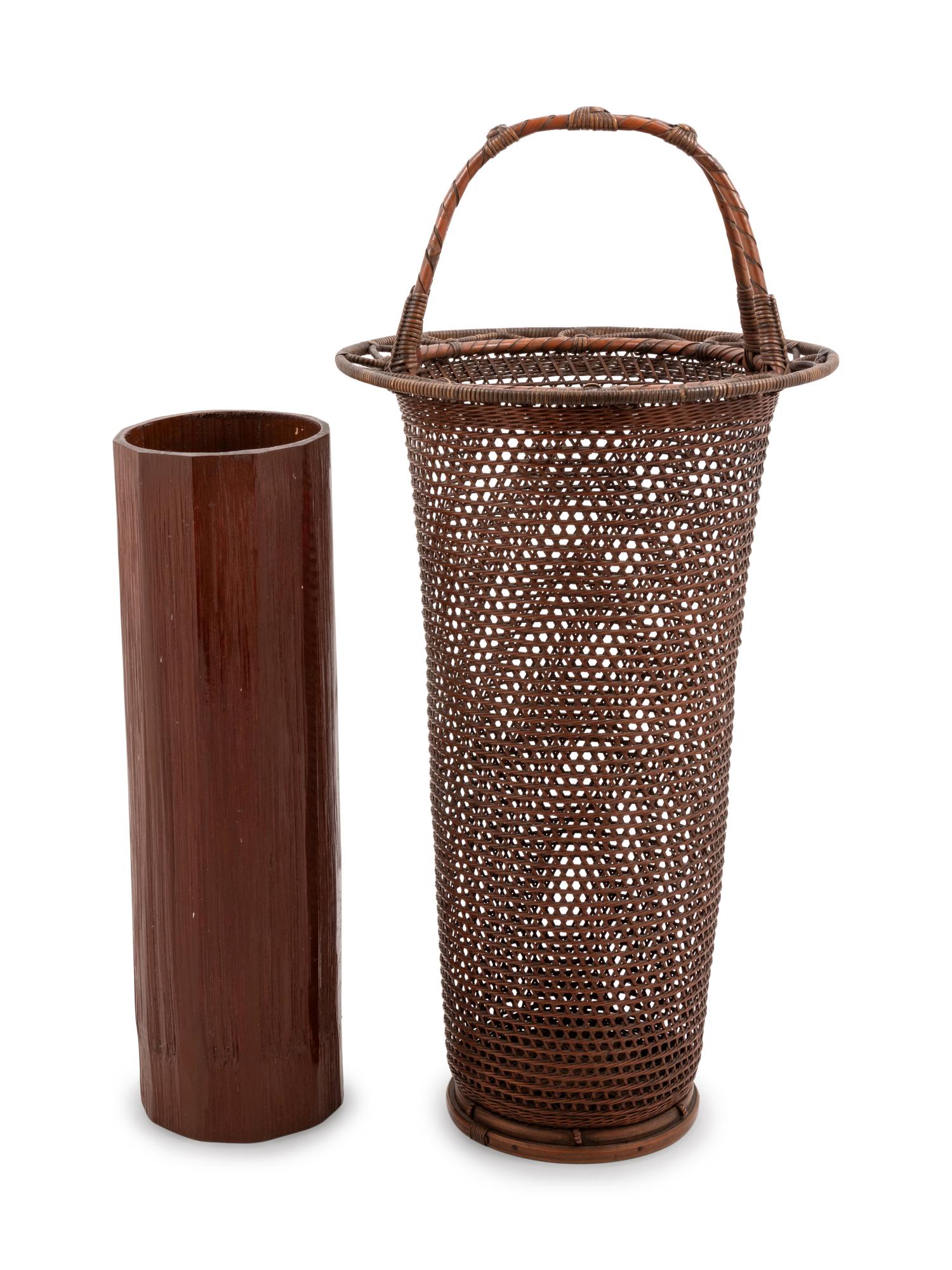 A Bamboo Flower Arranging Basket