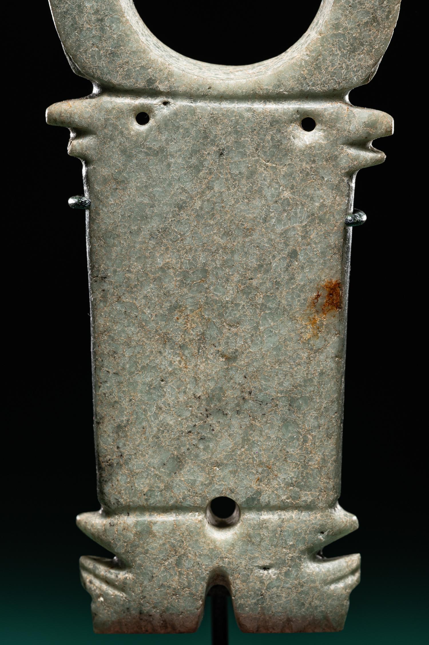 A Costa Rican Jade Figural Pendant