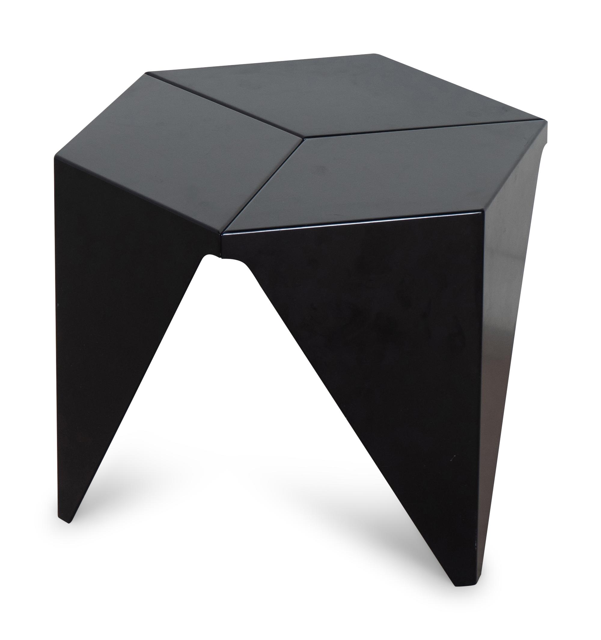 An Isamu Noguchi Black-Painted Aluminum Prismatic Stool Table — 21TH CENTURY