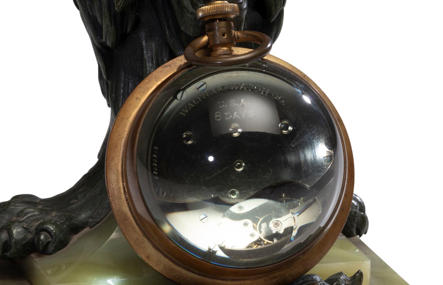A Waltham 8-Day Paperweight Clock