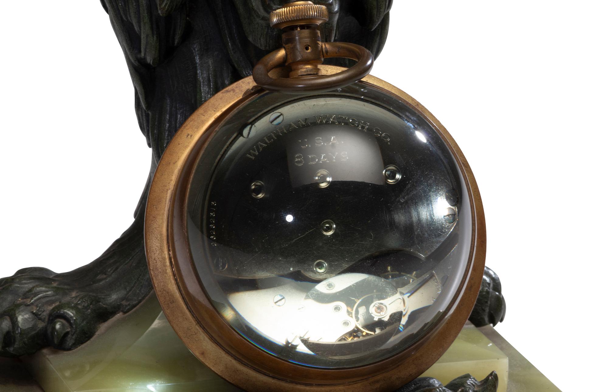 A Waltham 8-Day Paperweight Clock
