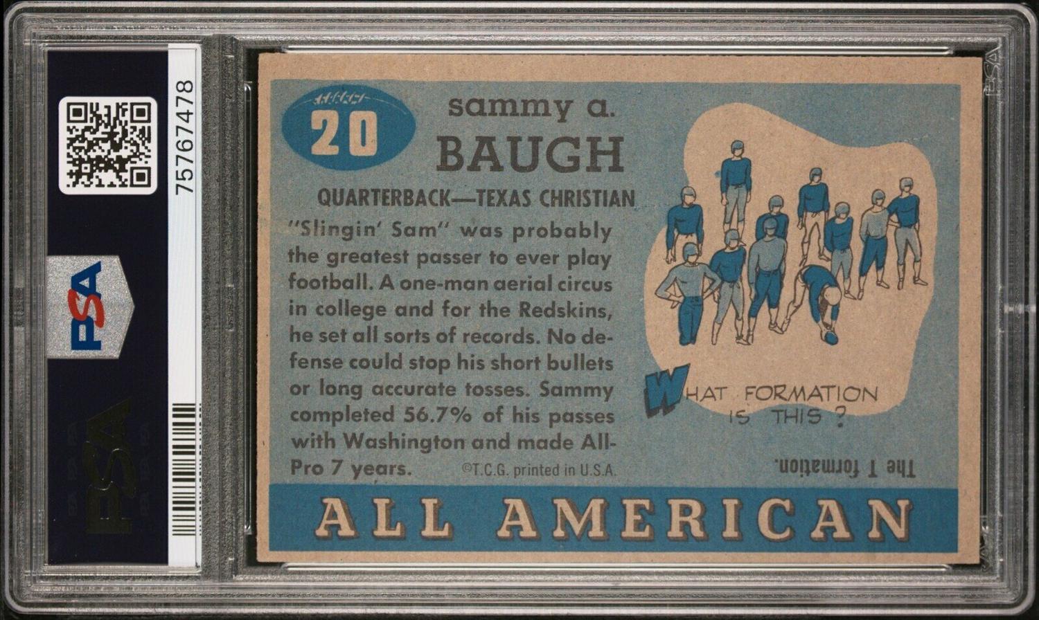 A Group 1955 Topps All American PSA Graded Football Cards,