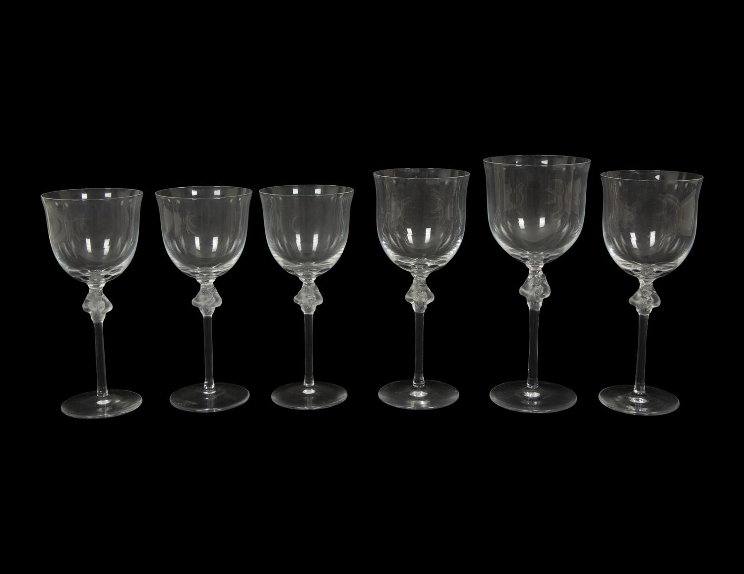 A Lalique Roxane Partial Stemware Service