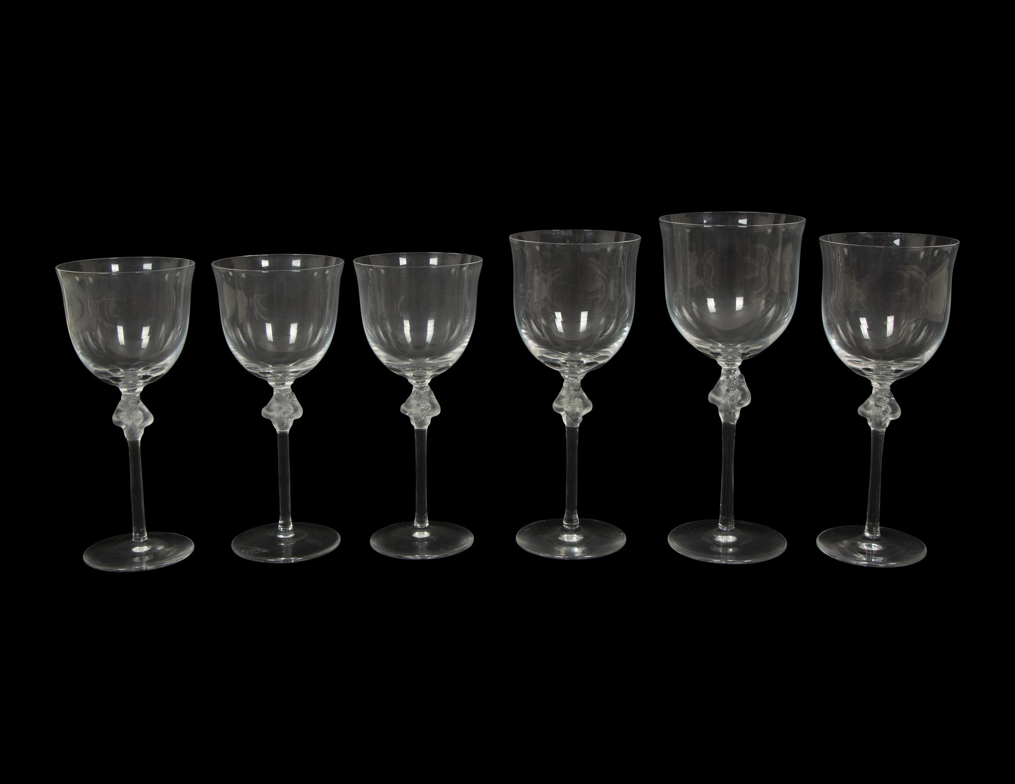 A Lalique Roxane Partial Stemware Service