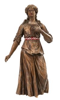 A Carved Pine Architectural Element, Height 51 1/2 inches.