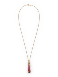 WANDER, CUPRIAN TOURMALINE AND COLORED DIAMOND 'STILETTO SERIES' PENDANT/NECKLACE