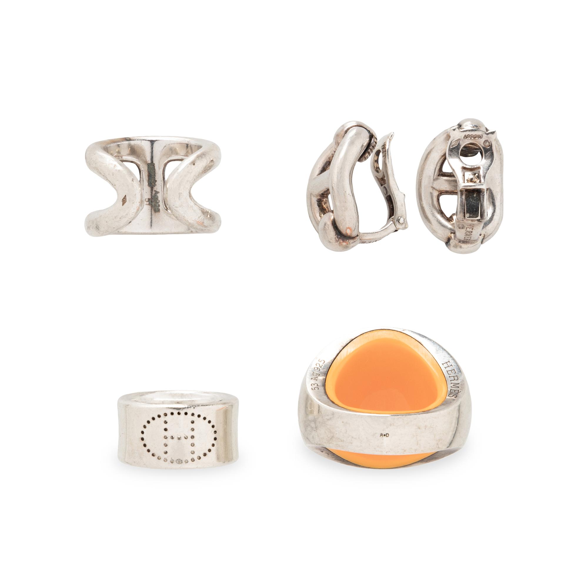 HERMÈS, COLLECTION OF STERLING SILVER JEWELRY