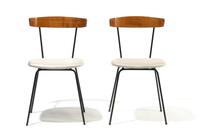 Attributed to Paul McCobb (American, 1917-1969), 1960s, a pair of occasional side chairs