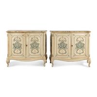 A Pair of Venetian Style Painted Cabinets