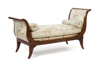 An Empire Style Mahogany Bench, Width 57 3/4 inches.