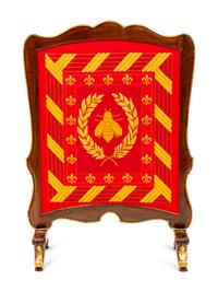 A French Parcel Gilt Mahogany Needlepoint Firescreen