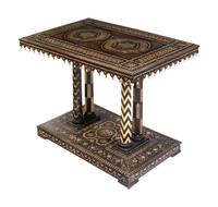A Moroccan Bone Inlaid Table