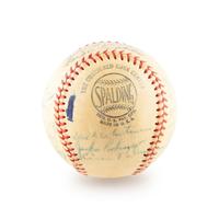 A 1948 Brooklyn Dodgers Team Signed Autograph Baseball Including Jackie Robinson and Roy Campanella (Beckett Authentication Services) - 21 Signatures