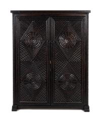 A Baroque Style Ebonized Wardrobe — 20TH CENTURY