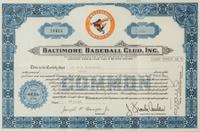 A Group of Assorted Vintage Professional Baseball Stock Certificates,