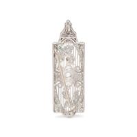ART DECO, DIAMOND AND EMERALD PENDANT/BROOCH